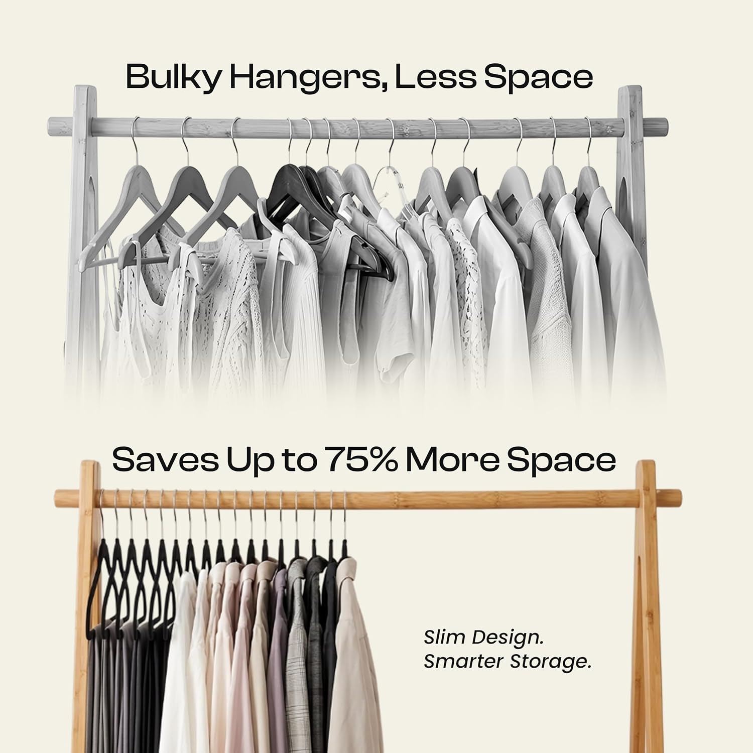 Utopia Home Velvet Hangers 50 Pack – Luxury Non-Slip Slim Hangers Black | Luxury Non-Slip Slim Pant & Coat Hangers. Strong Space-Saving Clothes Hangers with Pants Bar and 360° Swivel Hook - Image 4